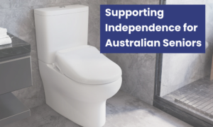 Smart Bidet Toilet in bathroom